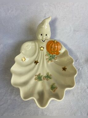 Vintage Lenox Halloween Ghost Candy Dish Bowl Ceramic Made In Thailand